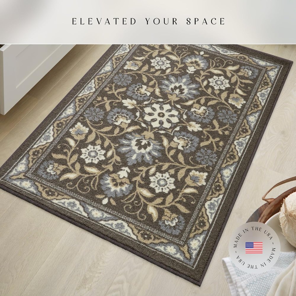 Classics Accent Rug, 2'6" x 3'10", Light Brown styled in a room