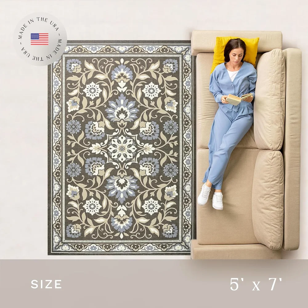 Florence Area Rug, 5' x 7', Light Brown, view 4