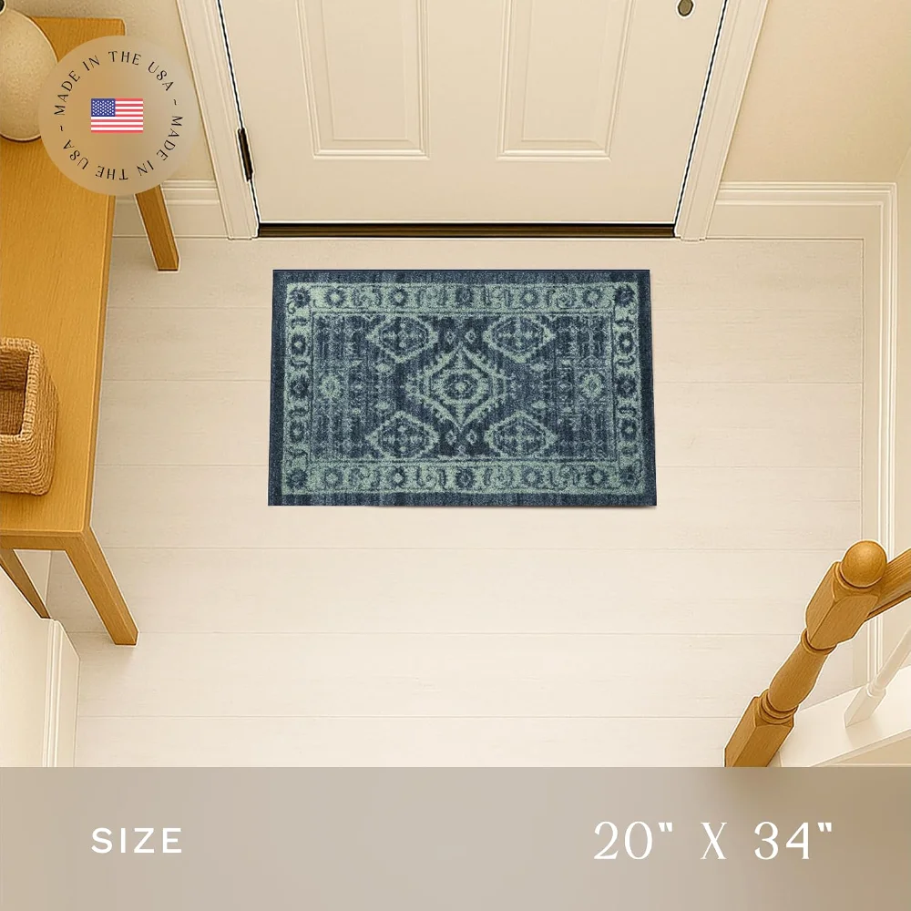Georgina Traditional Accent Rug, 1'8" x 2'10", Navy, view 2