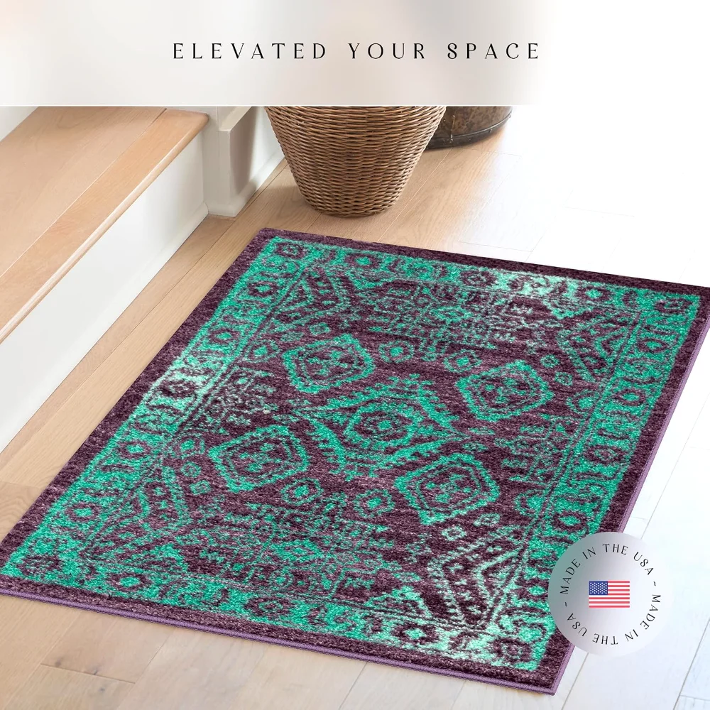 Georgina Traditional Accent Rug, 2'6" x 3'10", Wineberry, view 4