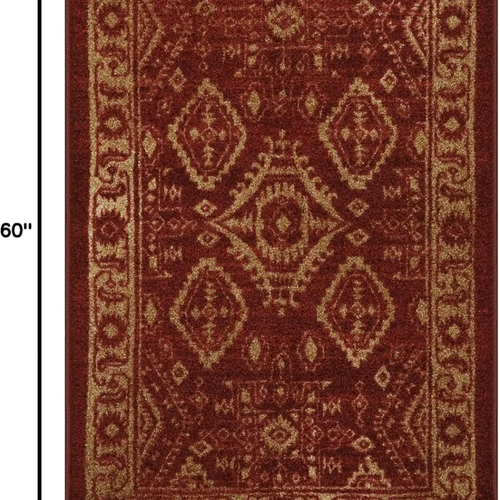 Georgina Traditional Accent Rug, 3'4" x 5', Red, view 2
