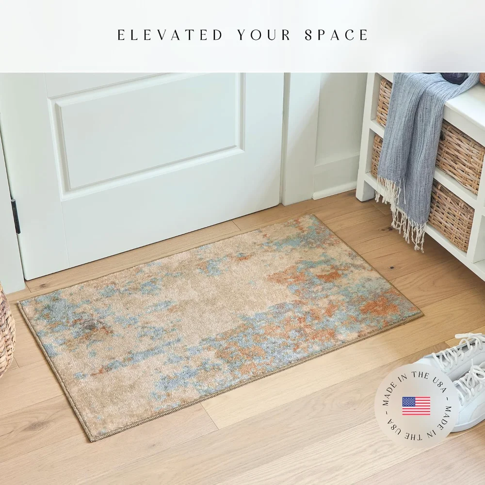 Horizon Modern Abstract Accent Rug, 1'8" x 2'10", Desert Sand, view 4
