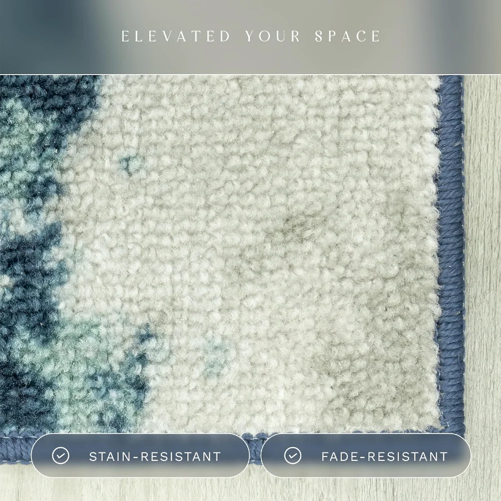 Horizon Modern Abstract Accent Rug, 2'6" x 3'10", Arctic Blue, view 5
