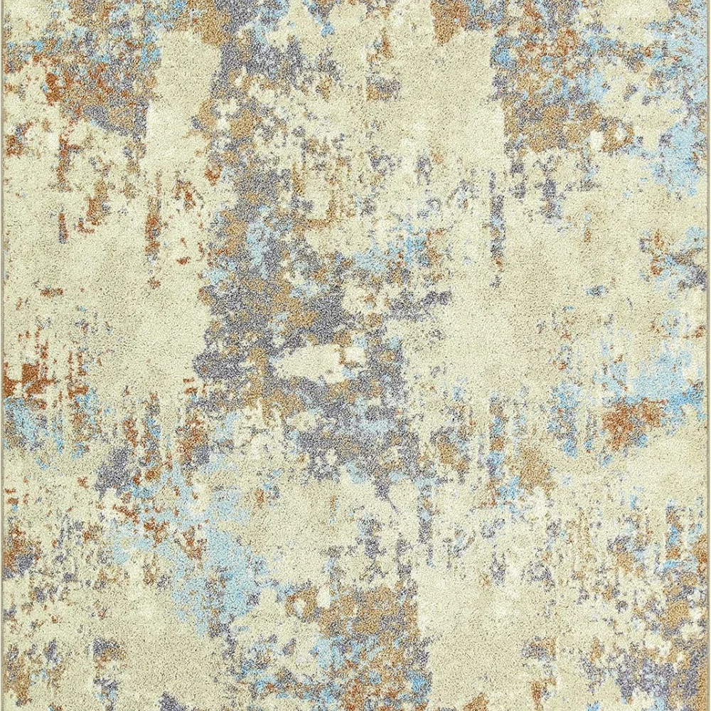 Horizon Modern Abstract Pet Mat, 4'9" x 7', Desert Sand