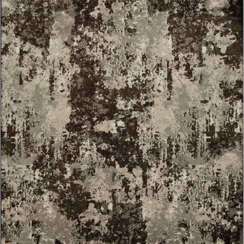 Horizon Modern Abstract Pet Mat, 4'9" x 7', Midnight Black
