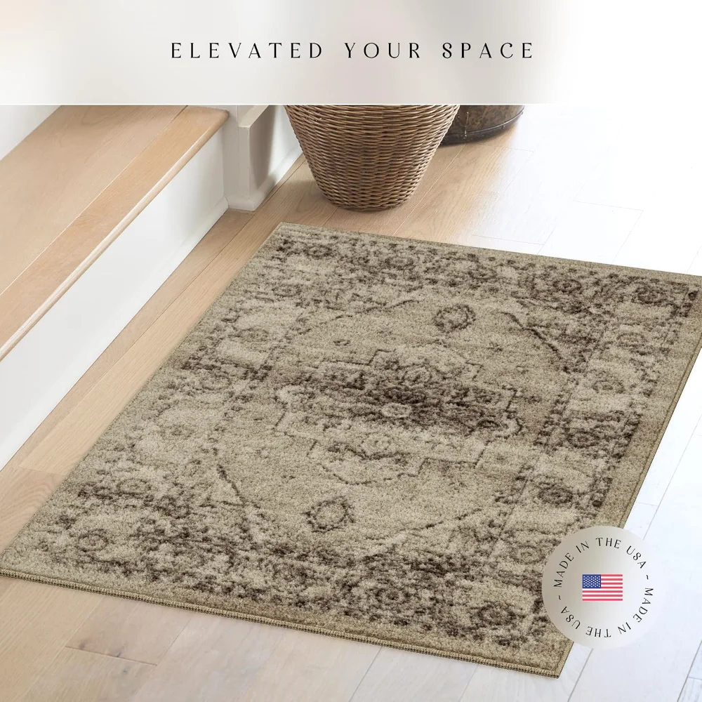 Lexington Farmhouse Accent Rug, 2'6" x 3'10", Taupe, view 3