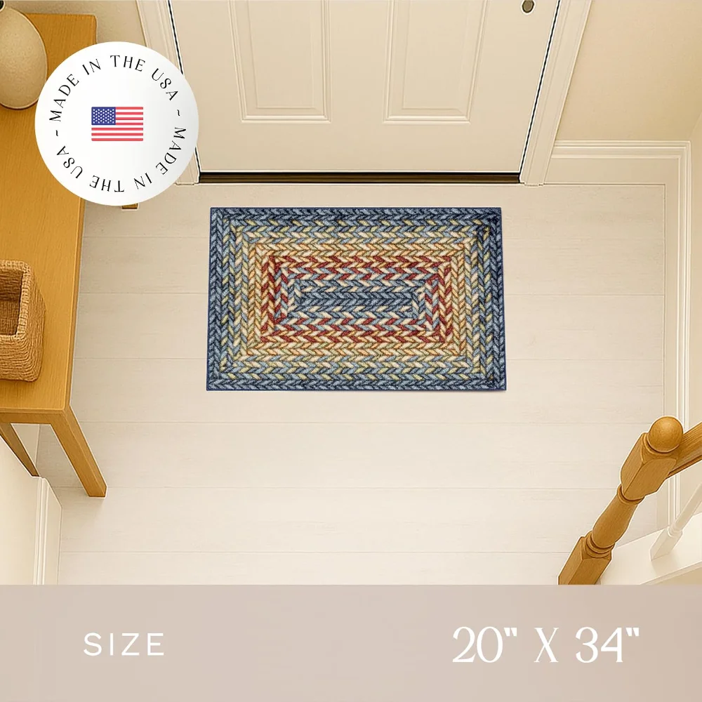 Marion Bohemian Braided-Style Print Accent Rug, 1'8" x 2'10", Multi Color, view 2