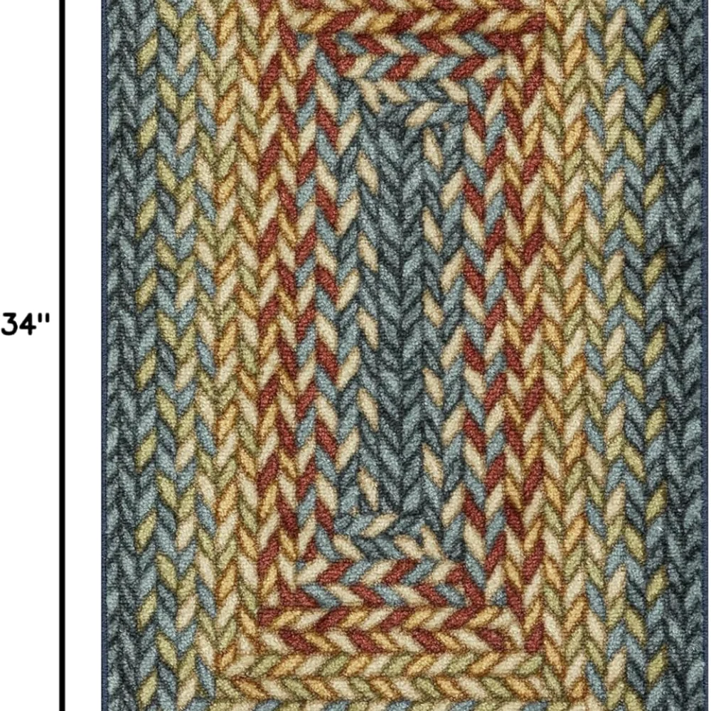Marion Bohemian Braided-Style Print Accent Rug, 1'8" x 2'10", Multi Color, view 3
