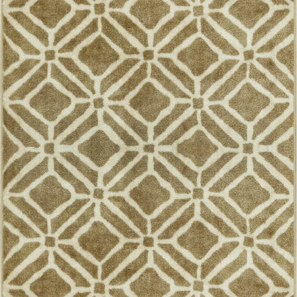 Moderna Geometric Accent Rug, 34" x 20", Beige