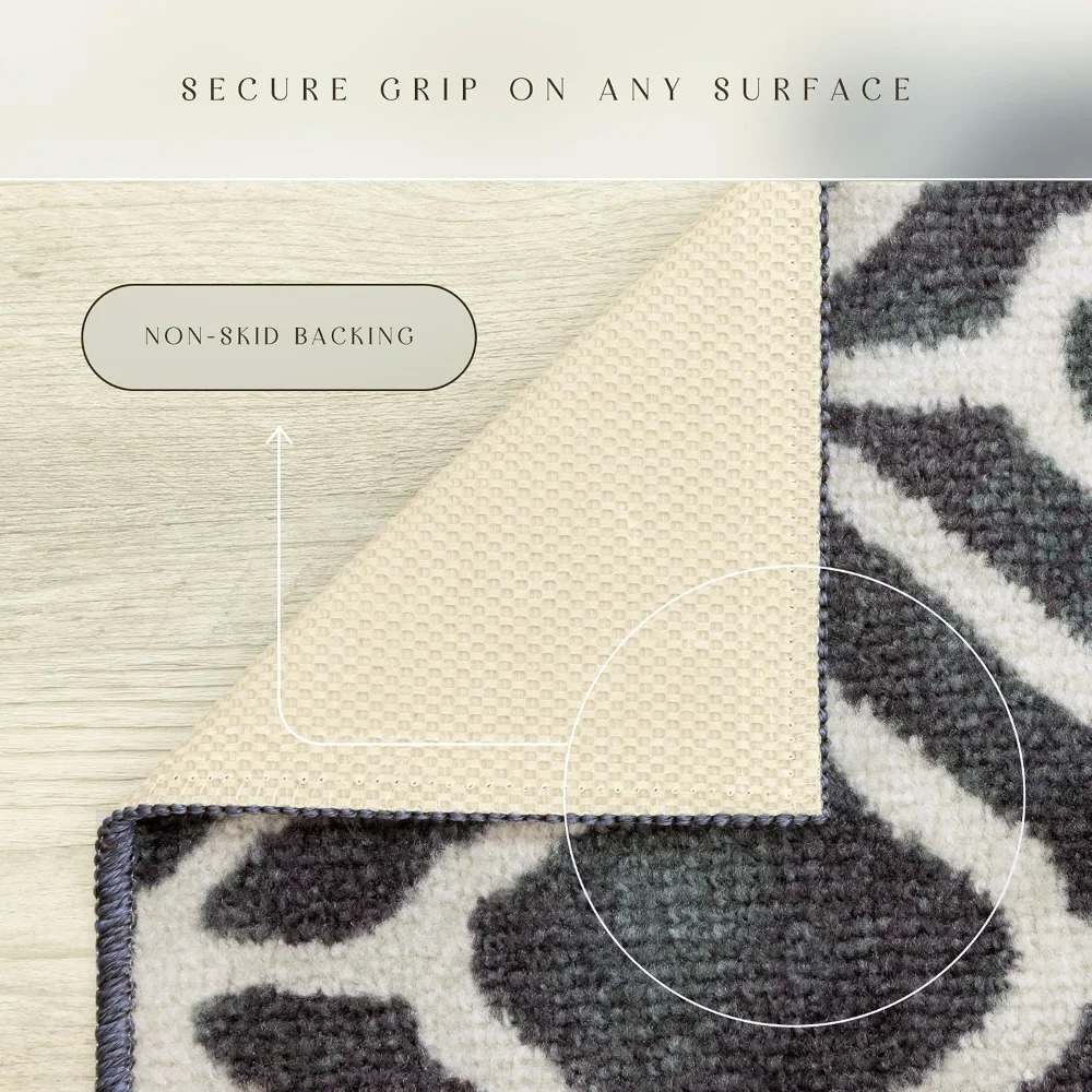 Moderna Geometric Accent Rug, 34" x 20", Dark Blue, view 6