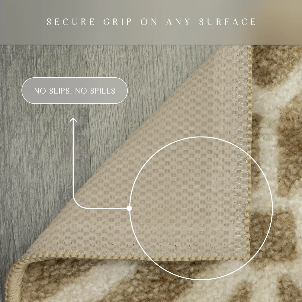 Moderna Geometric Accent Rug, 46" x 30", Beige, view 5