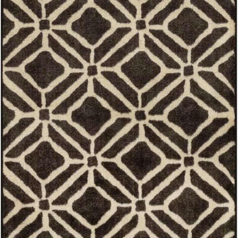 Moderna Geometric Runner, 2' x 6', Black