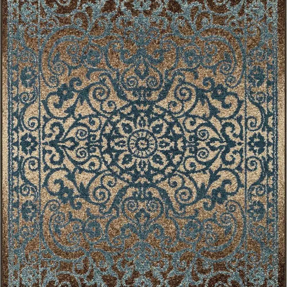 Pelham Vintage Medallion Pet Mat, 3'4" x 5', Blue