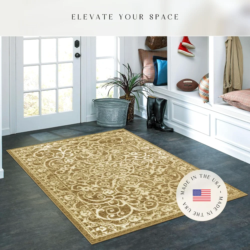 Pelham Vintage Medallion Pet Mat, 3'4" x 5', Khaki, view 3