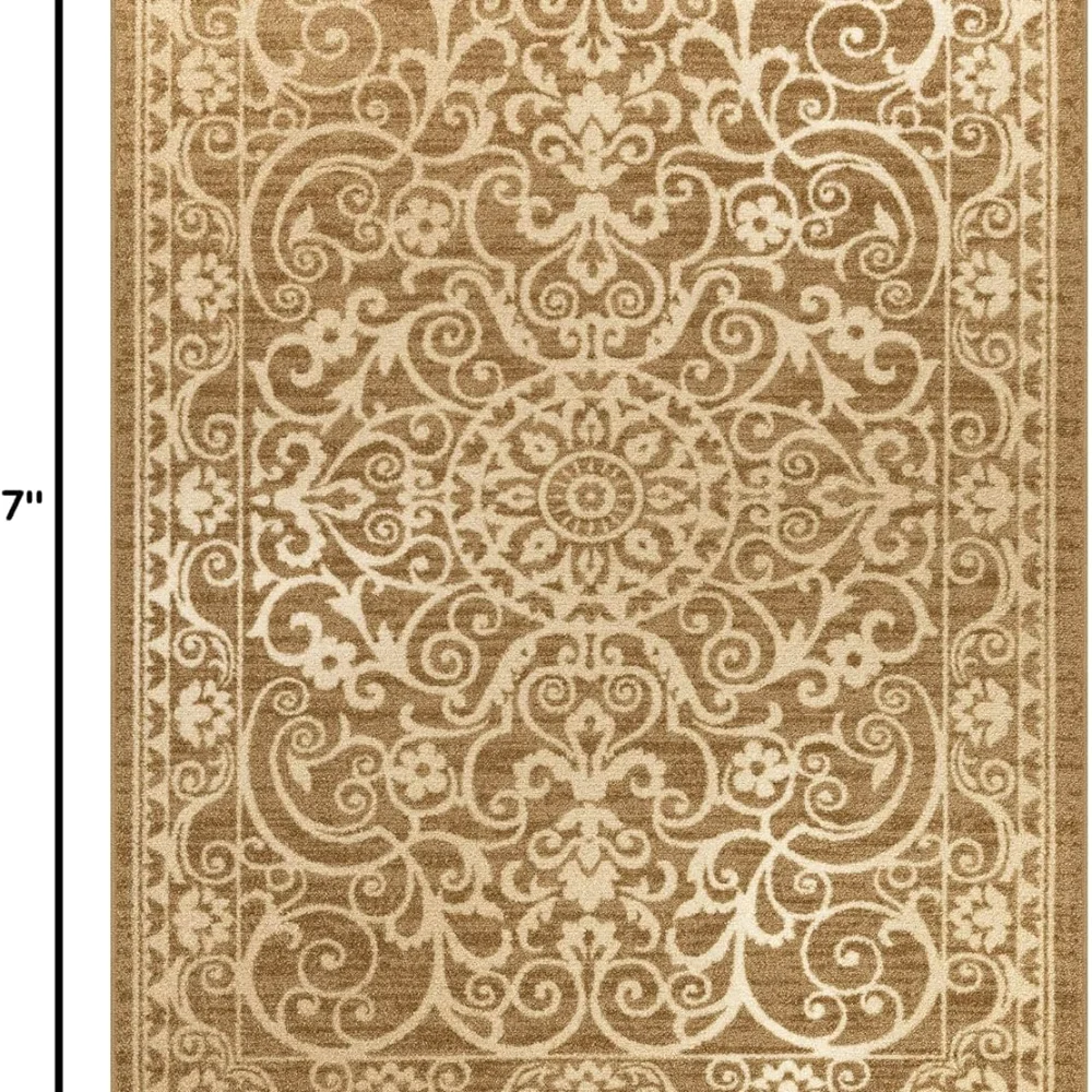 Pelham Vintage Medallion Pet Mat, 4'9" x 7', Khaki, view 2