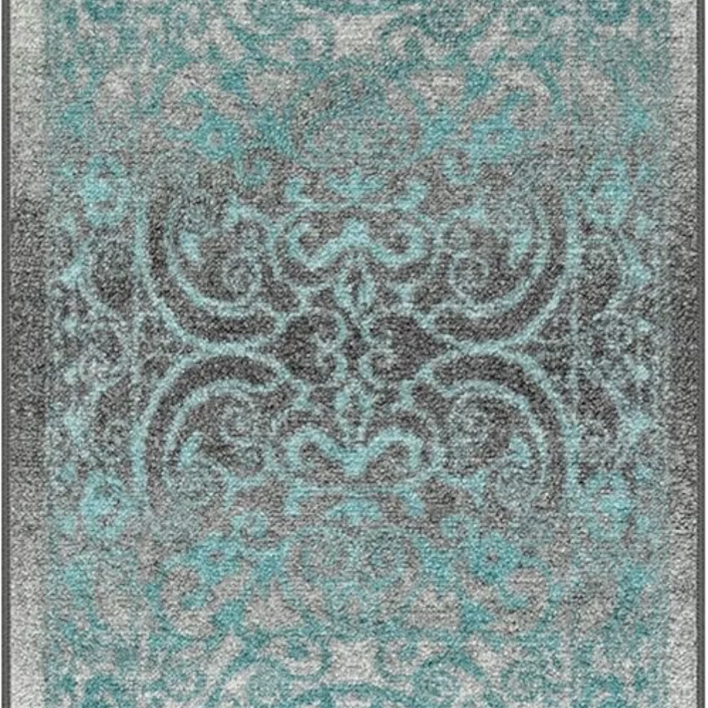 Pelham Vintage Medallion Runner, 2' x 6', Grey