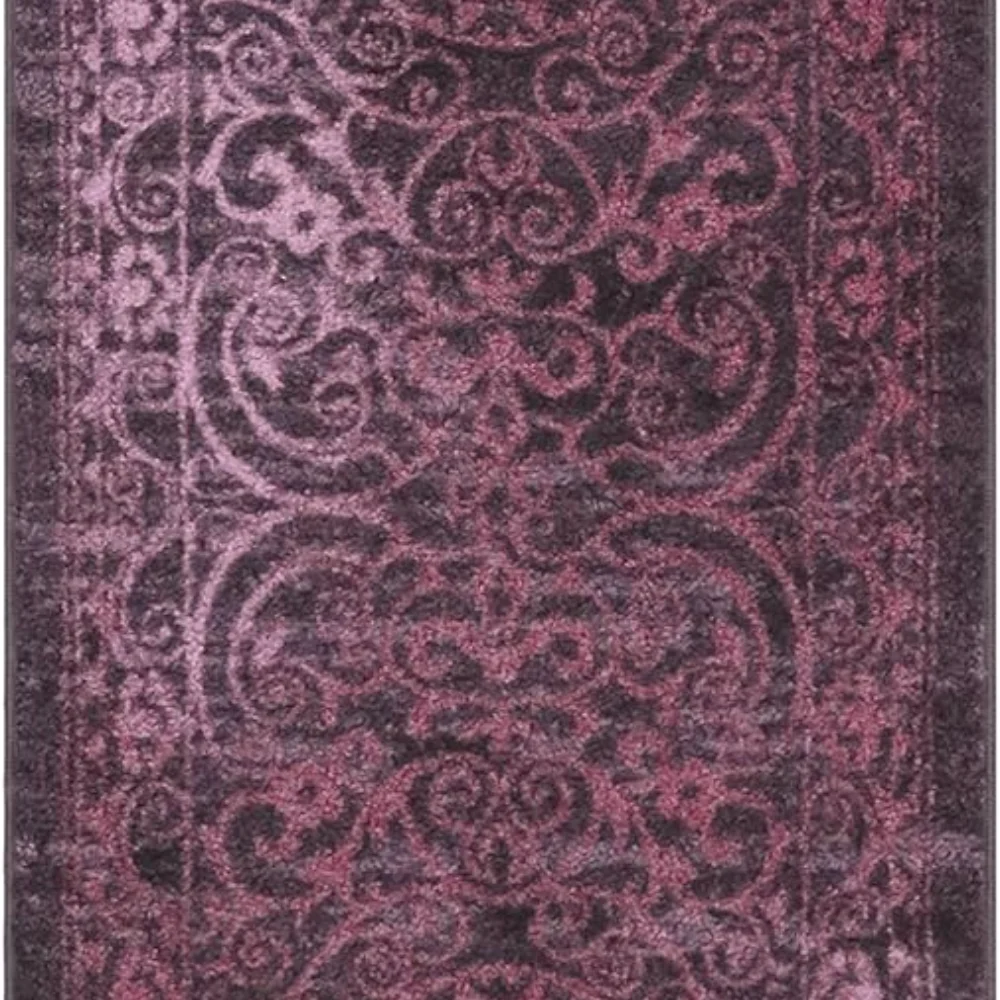 Pelham Vintage Medallion Runner, 2' x 6', Wineberry