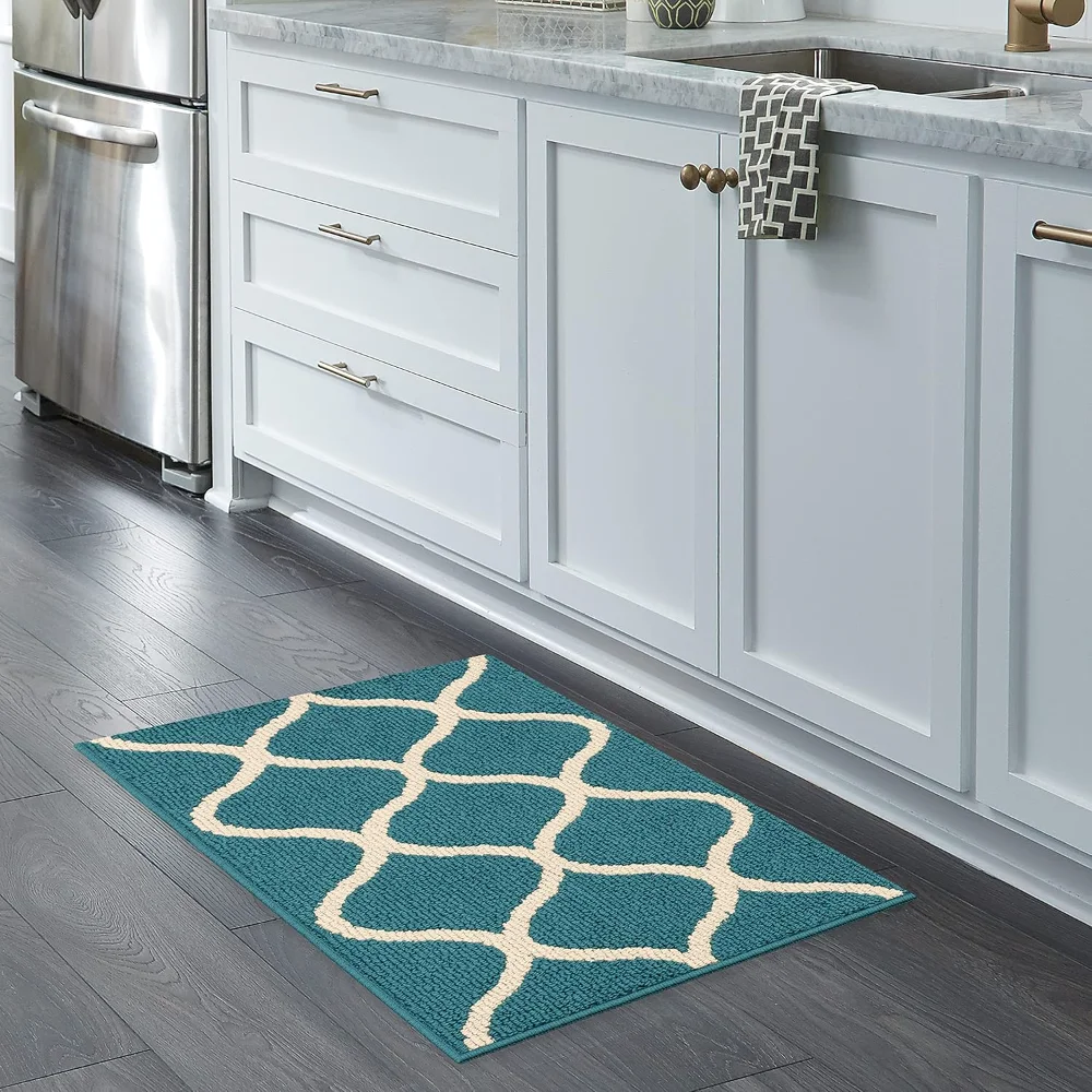 Rebecca Moroccan Trellis Area Rug, 34' x 20', Teal, view 2