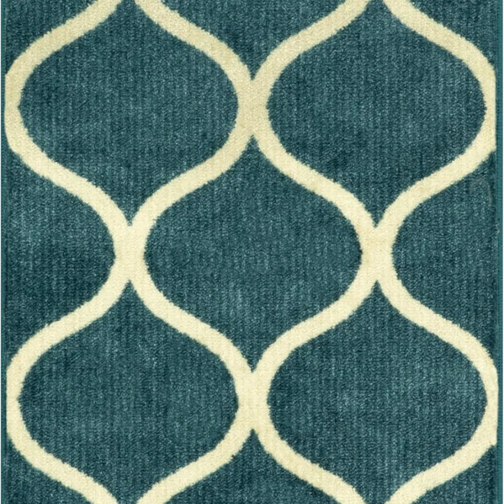 Rebecca Moroccan Trellis Area Rug, 34' x 20', Teal