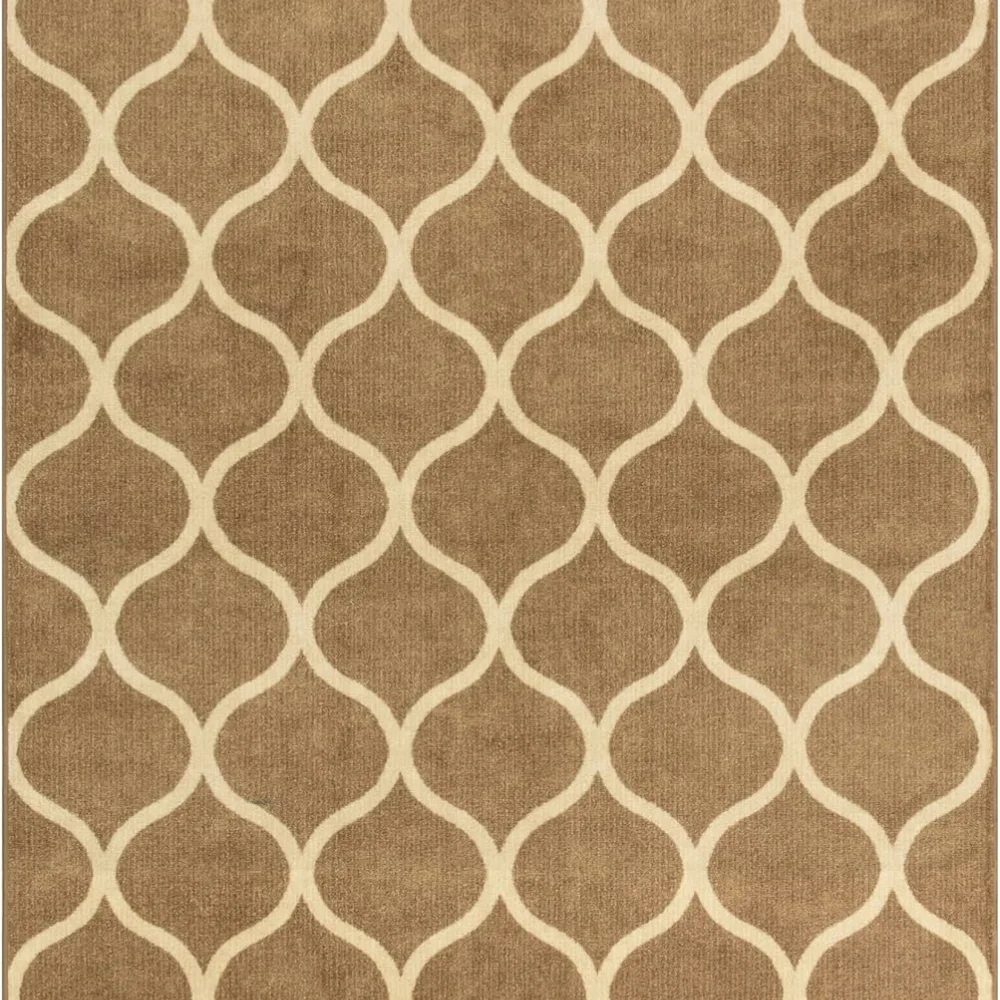 Rebecca Moroccan Trellis Pet Mat, 4'9" x 7', Taupe