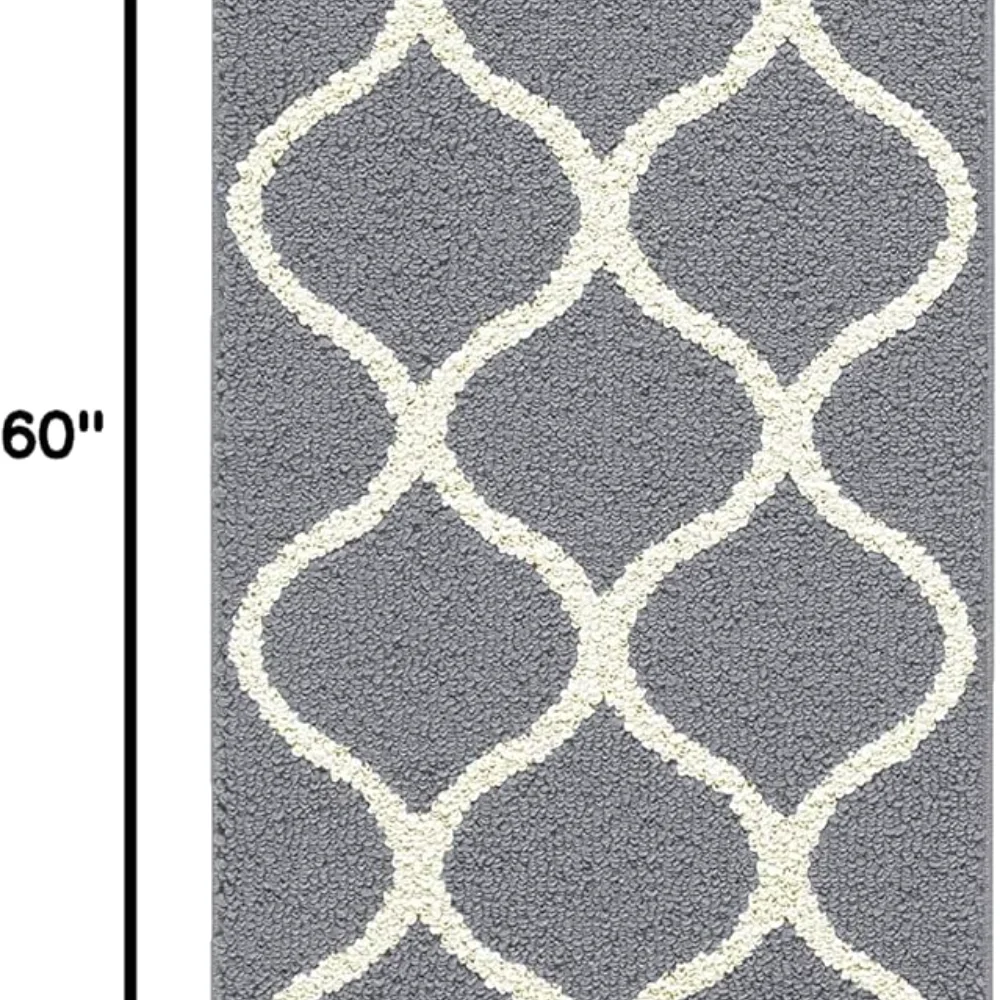 Rebecca Moroccan Trellis Runner, 2' x 6', Grey, view 3