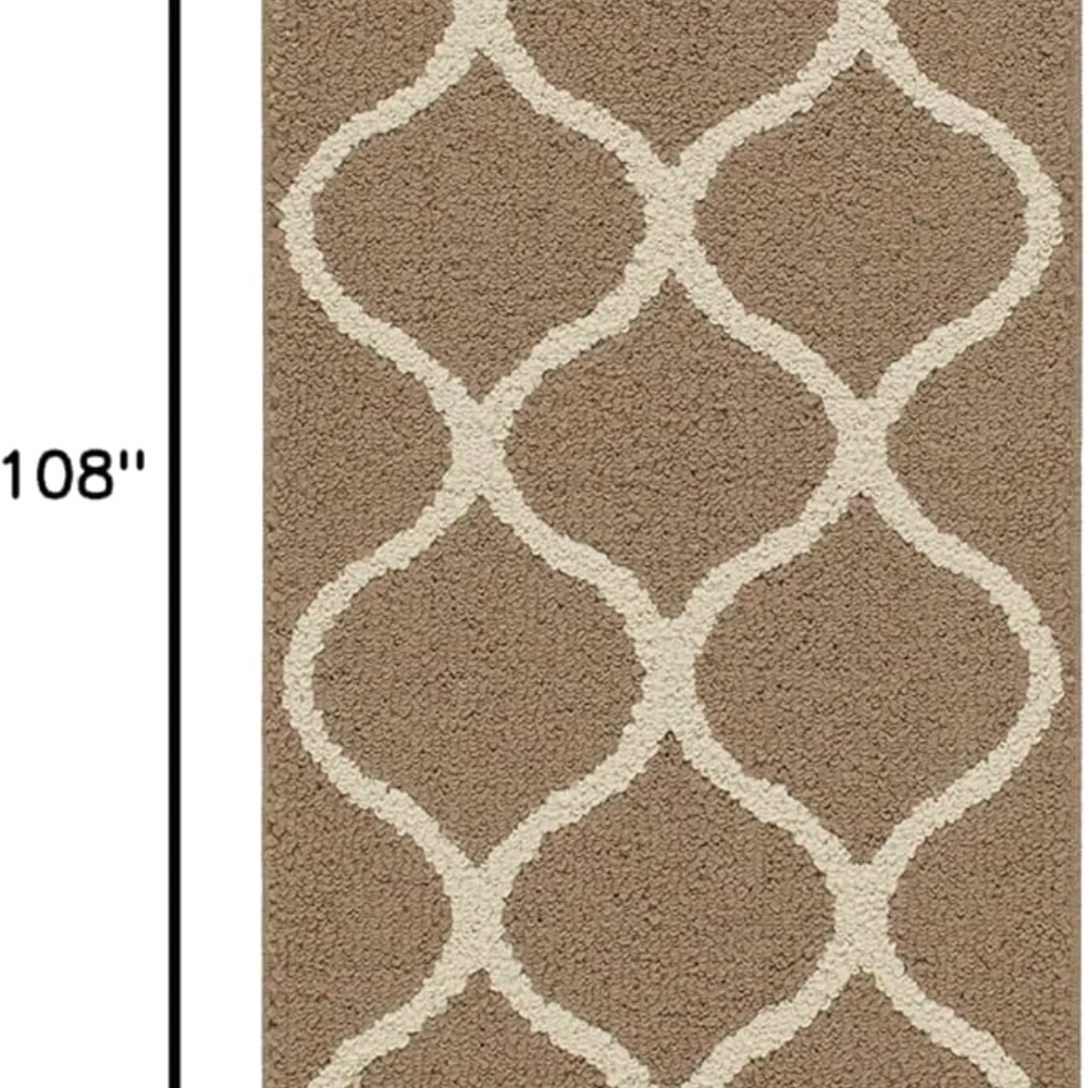 Rebecca Moroccan Trellis Runner, 2' x 6', Taupe, view 3