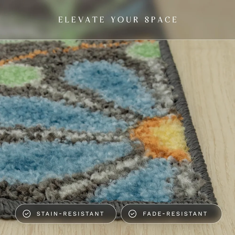 Reggie Floral Runner, 1'8" x 5', Dark Grey, view 5