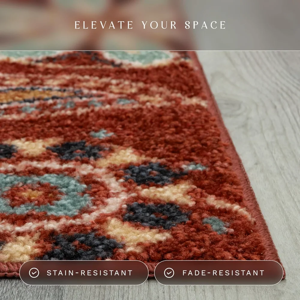 Reggie Floral Runner, 2' x 10', Merlot, view 5