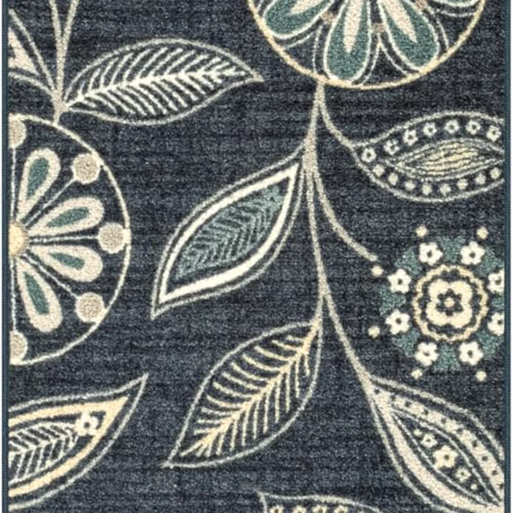 Reggie Floral Runner, 2' x 6', Blue