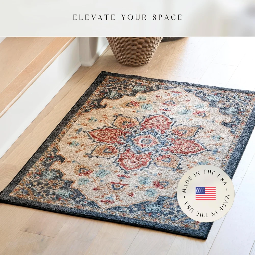 Ruby Oriental Accent Rug, 2'6" x 3'10", Red, view 2