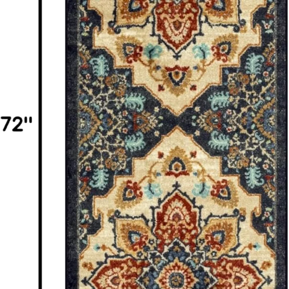 Ruby Oriental Runner, 2' x 6', Red, view 2