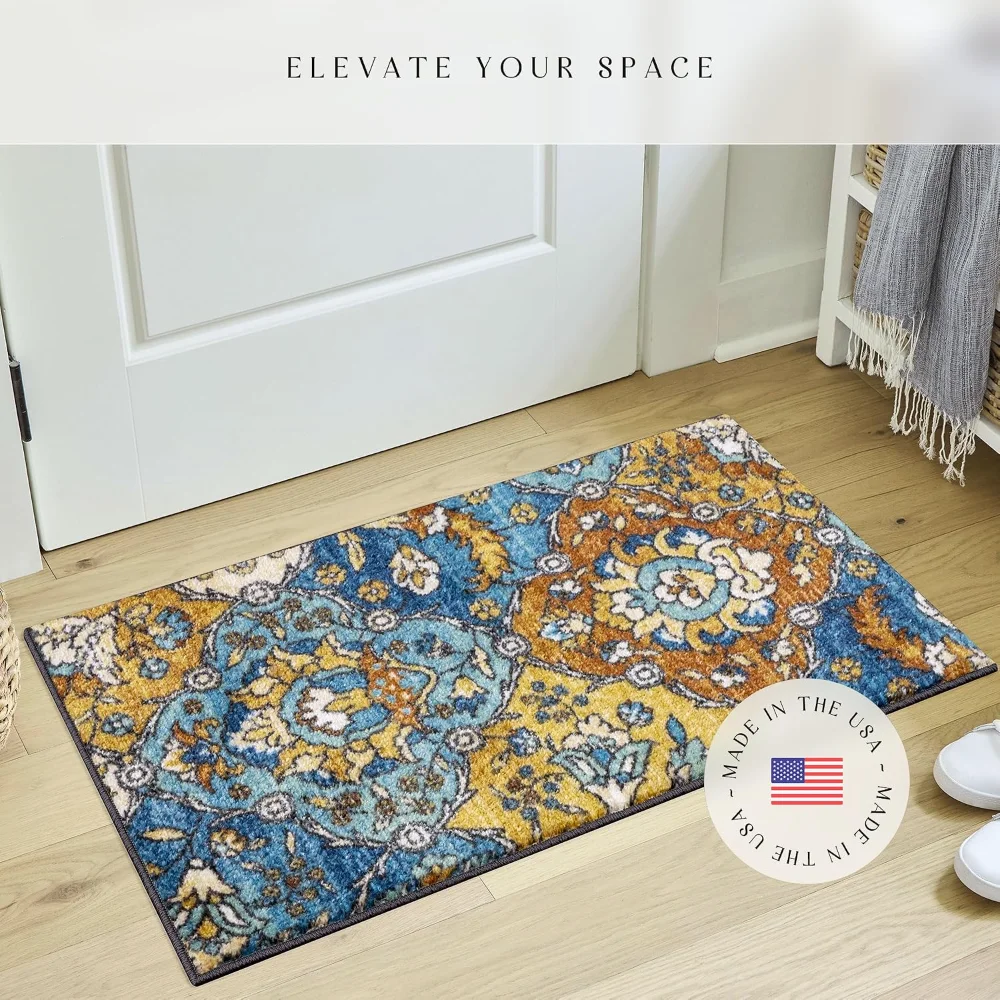 Sutton Oriental Accent Rug, 1'8" x 2'10", Blue, view 2