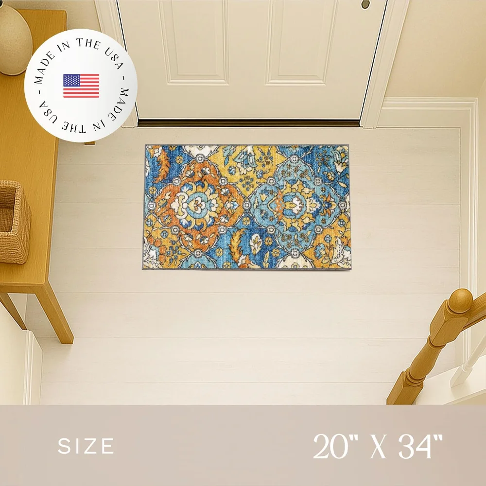Sutton Oriental Accent Rug, 1'8" x 2'10", Blue, view 3