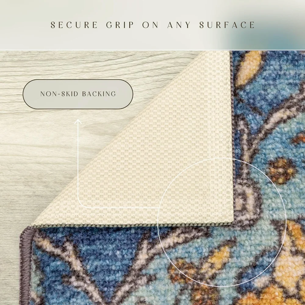 Sutton Oriental Accent Rug, 1'8" x 2'10", Blue, view 5