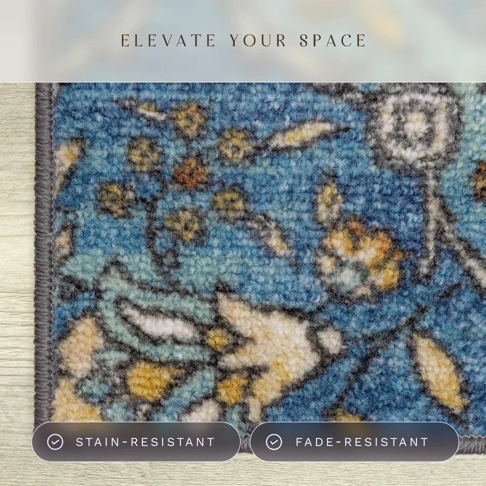 Sutton Oriental Accent Rug, 2'6" x 3'10", Blue, view 4