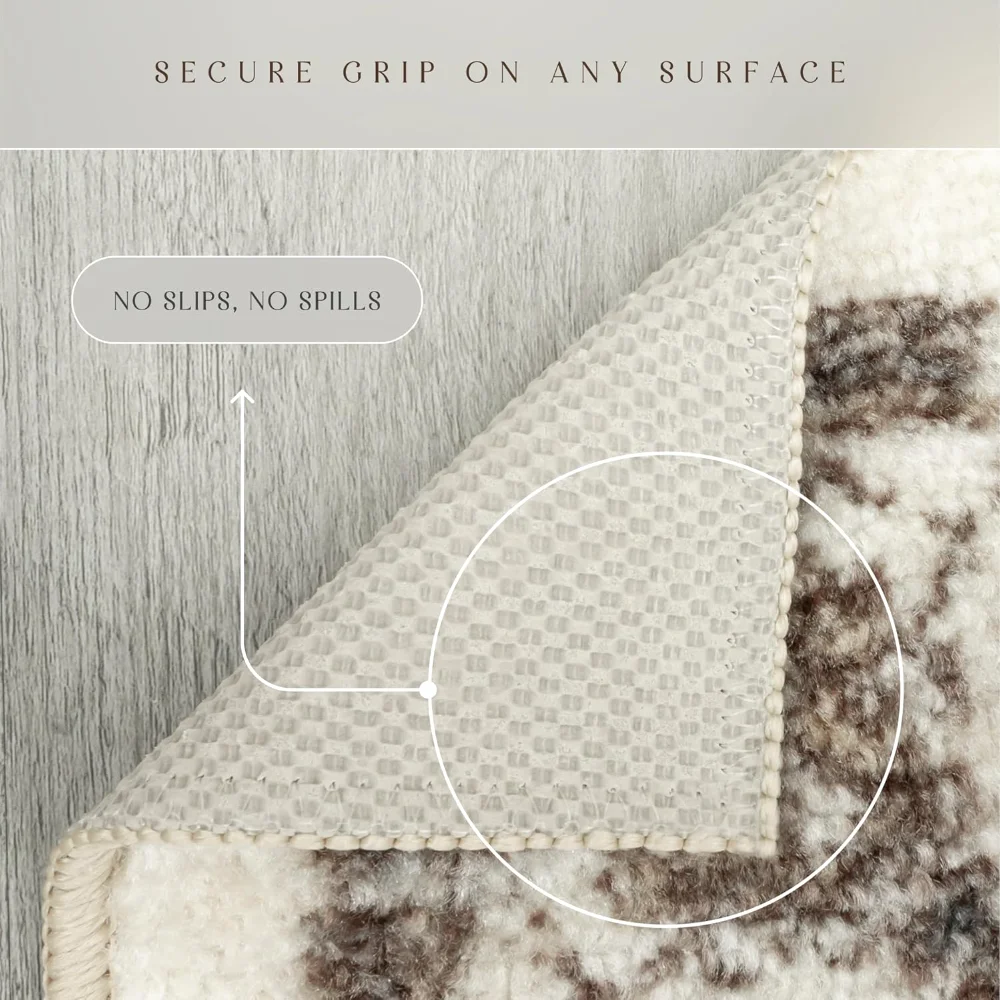 Tapestry Farmhouse Accent Rug, 1'8" x 2'10", Taupe, view 5