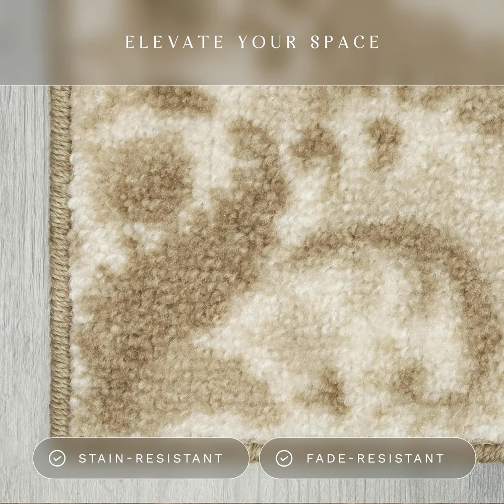Vivian Medallion Accent Rug, 1'8" x 2'10", Beige, view 6