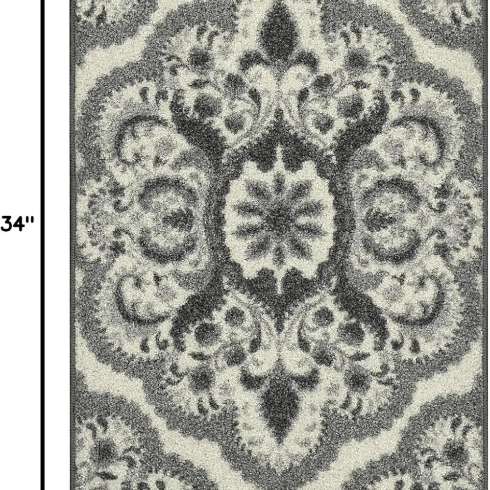 Vivian Medallion Accent Rug, 1'8" x 2'10", Grey, view 3