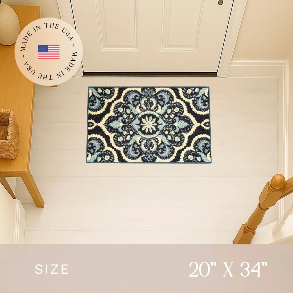 Vivian Medallion Accent Rug, 1'8" x 2'10", Persian Blue, view 4