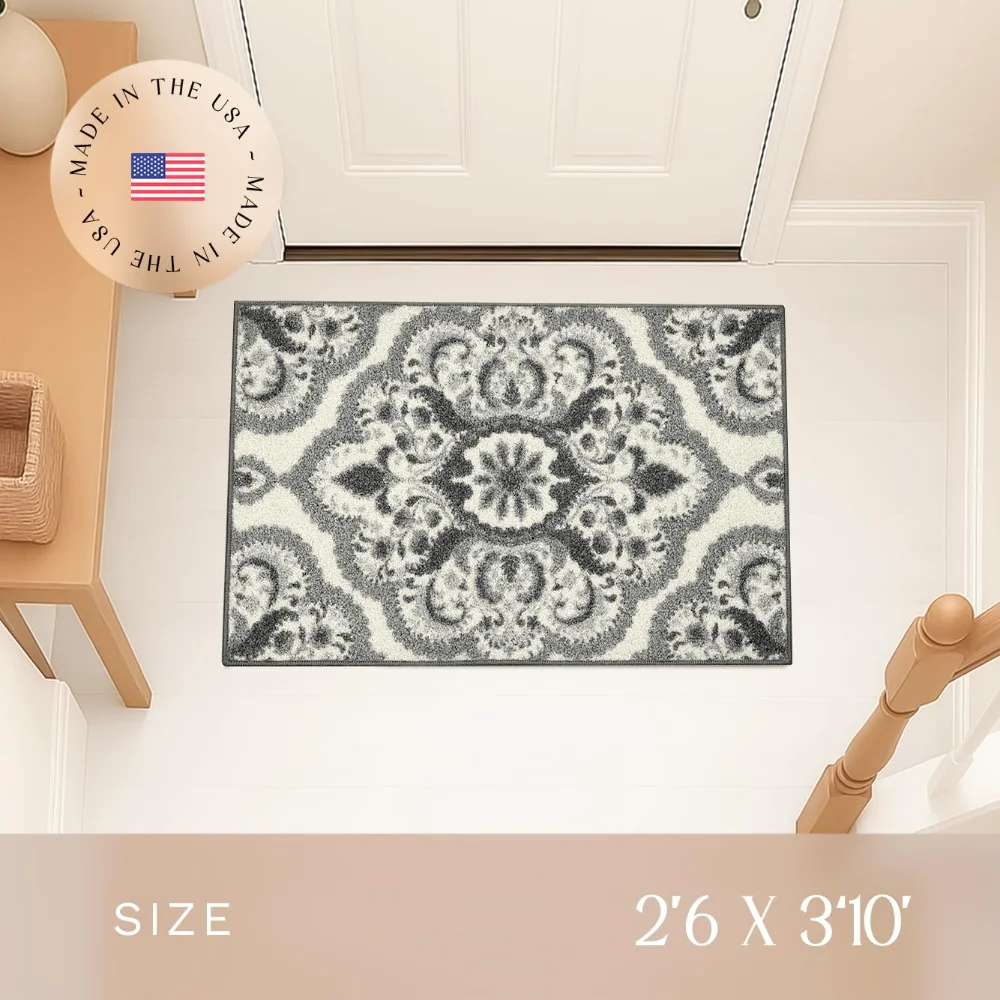 Vivian Medallion Accent Rug, 2'6" x 3'10", Grey, view 3
