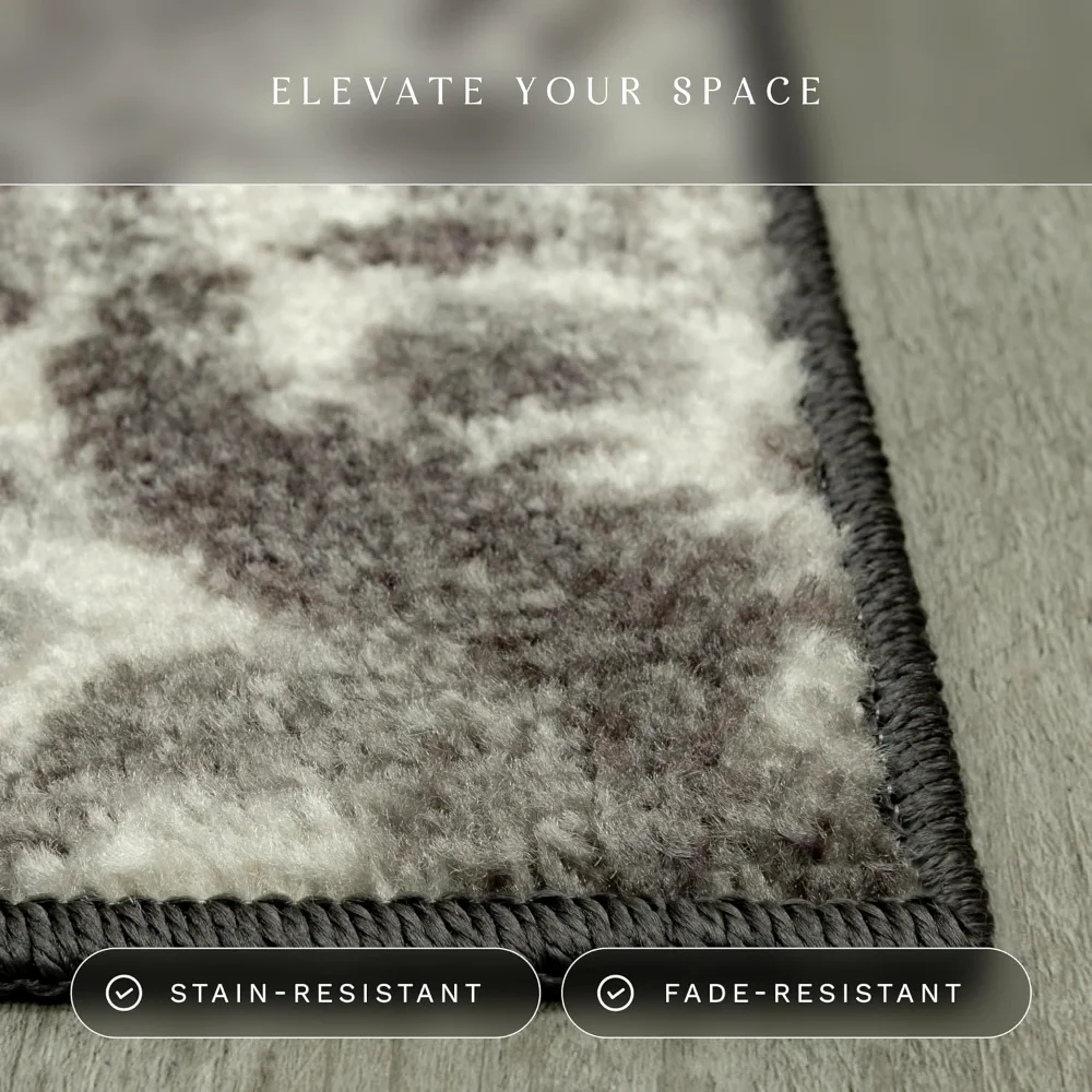 Vivian Medallion Accent Rug, 2'6" x 3'10", Grey, view 4