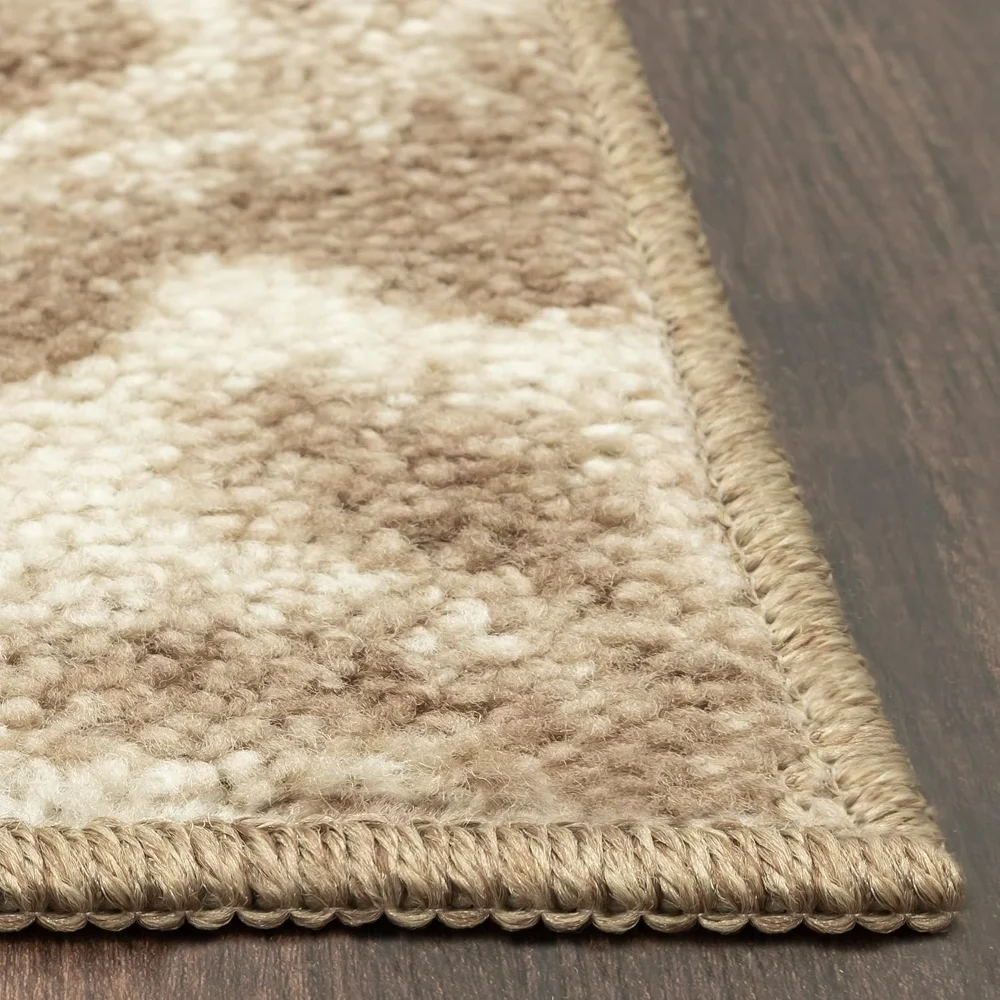 Vivian Medallion Pet Mat, 3'4" x 5', Beige, view 3