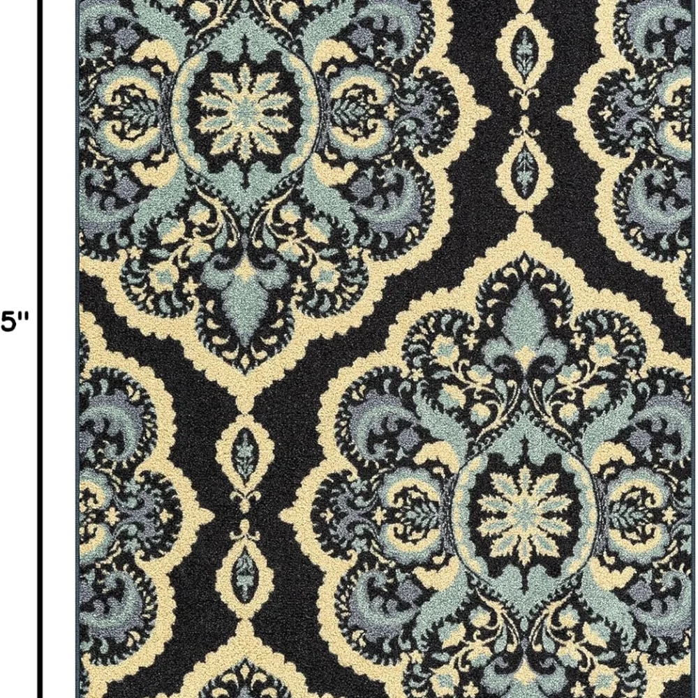 Vivian Medallion Pet Mat, 3'4" x 5', Persian Blue, view 2