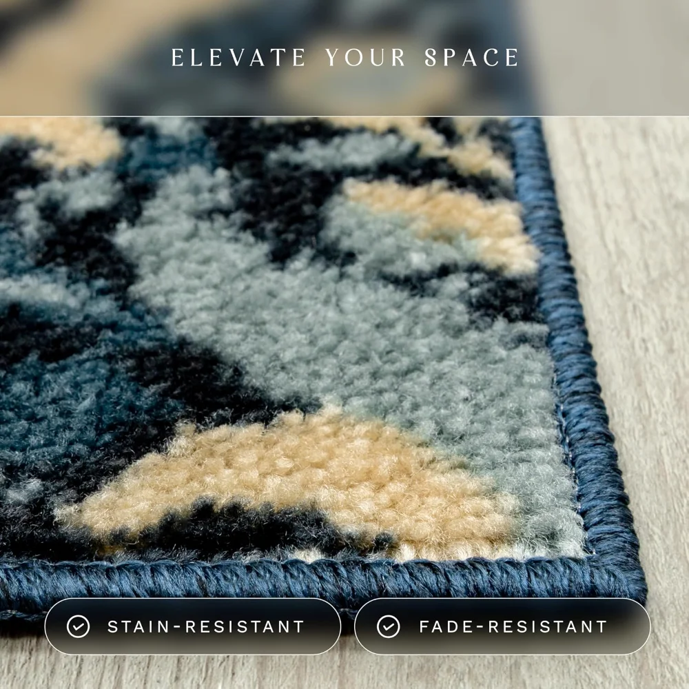 Vivian Medallion Runner, 1'8" x 5', Persian Blue, view 5