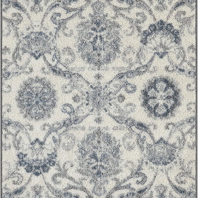 Blooming Damask Accent Rug, 46" x 30", Grey