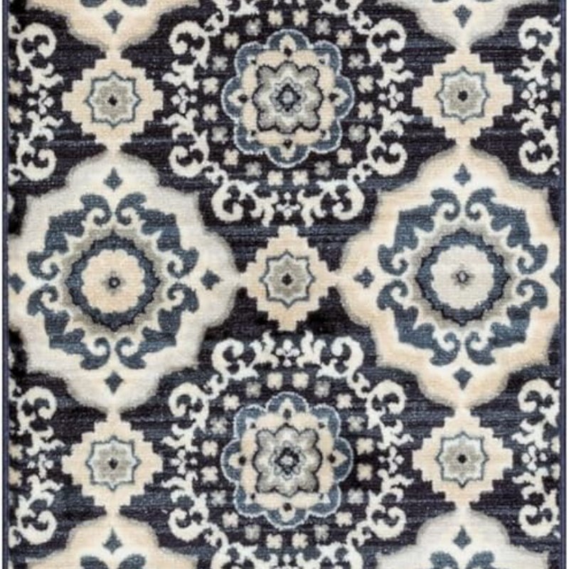 Camilla Medallion Runner, 2' x 6', Cream