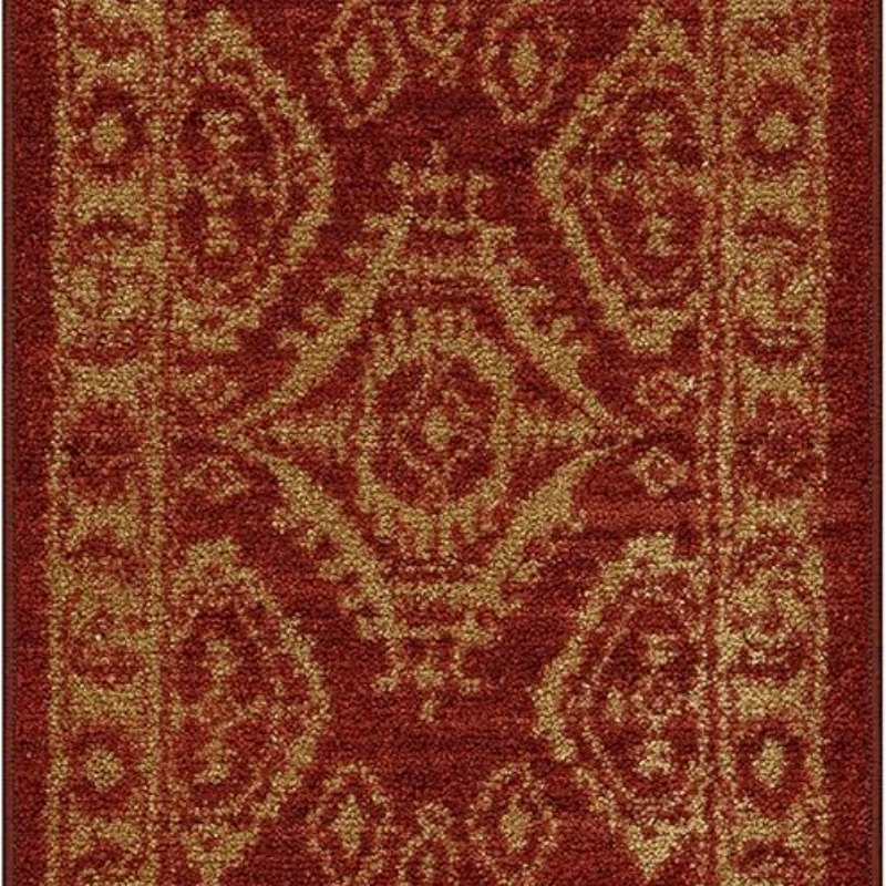 Georgina Traditional Runner, 2' x 6', Red