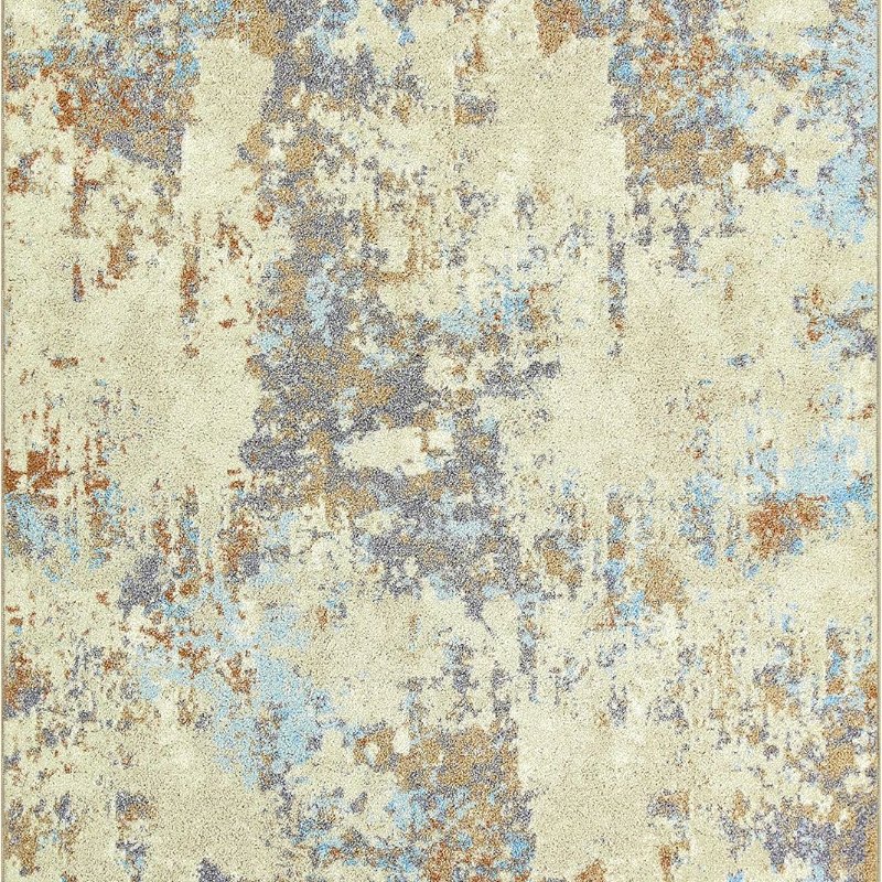Horizon Modern Abstract Pet Mat, 4'9" x 7', Desert Sand