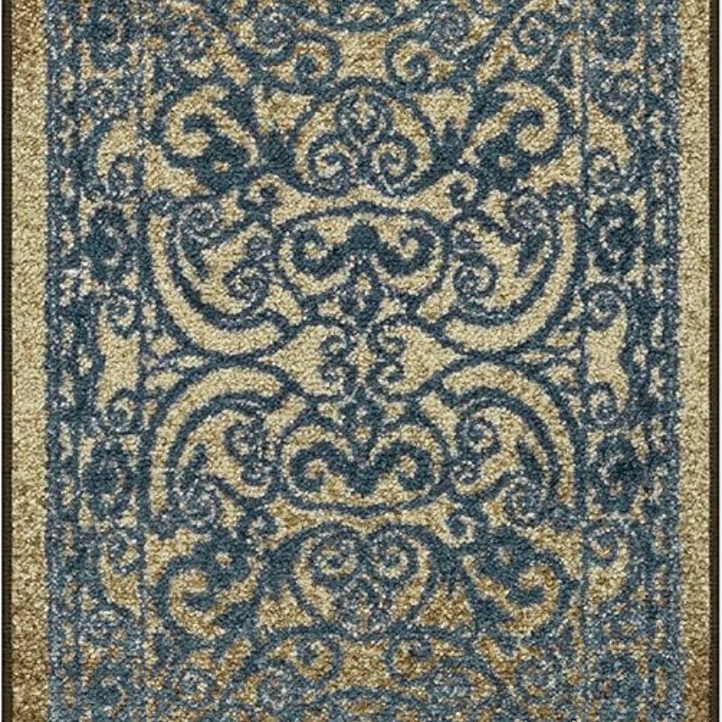 Pelham Vintage Medallion Runner, 1'8" x 5', Blue