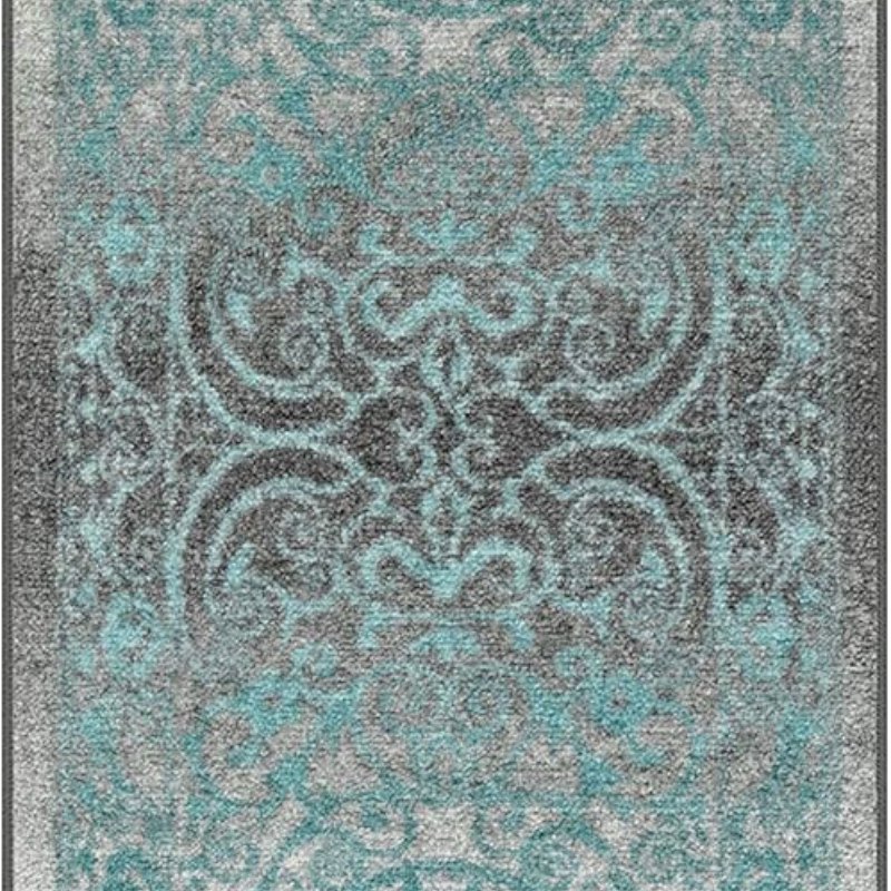 Pelham Vintage Medallion Runner, 2' x 6', Grey